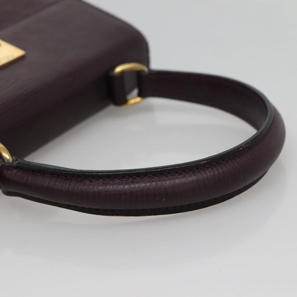CELINE Hand Bag Leather Purple Auth 114282 - Picture 7 of 16